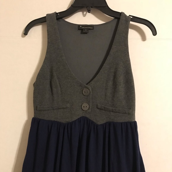 🦄Twentyone Dress Gray/Navy Sleeveless Bubble S - Picture 4 of 8